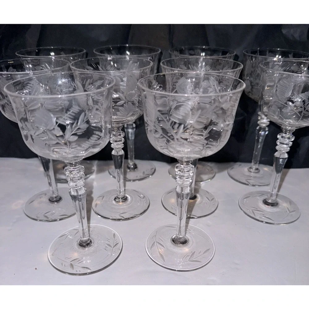 Spode by Rock Sharpe Set of 10 Crystal Liquor Cocktail Vintage Glass 5.5